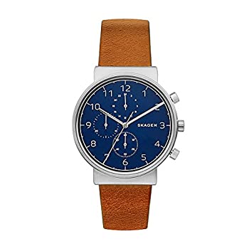 【中古】(未使用･未開封品)Skagen Men's Ancher SKW6358 Brown Leather Quartz Fashion Watch｜スカイマーケットプラス