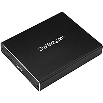 【中古】(未使用･未開封品)StarTech.com USB接続 M.2 NGFF SATA SSD対応デュアルスロットアダプタケース USB 3.1(10Gbps)接続 ケーブル付属 RAID対応 SM22BU31C3R｜スカイマーケットプラス