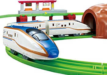 【中古】(未当て嵌める･未開封品)プラレール にぎやか告げ知らせる! 物音E7系新幹線かがやき軌跡仕掛ける (初回版)