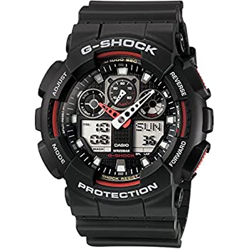 【中古】【非常に良い】カシオ CASIO G-SHOCK Gショック ジーショック 腕時計 メンズ GA-100-1A4DR ブラック&times;レッド [時計] 逆輸入品 [並行輸入品]｜スカイマーケットプラス