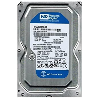 【中古】WD2500AAKX-083CA1 Western Digital 250GB 7200RPM SATA 6.0 Gbps 3.5 inch Caviar Hard Drive [並行輸入品]
