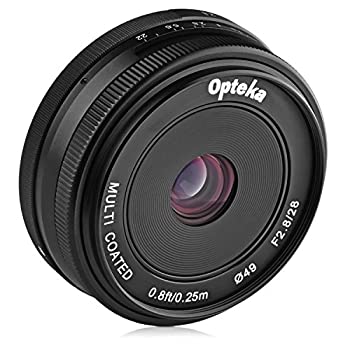 【中古】Opteka 28mm f/2.8 HD MC マニュアルフォーカス プライムレンズ Sony Eマウント APS-C フォーマットデジタルカメラ用|スカイマーケットプラス