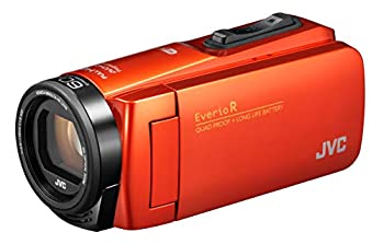 【中古】【非常に良い】JVCKENWOOD JVC ビデオカメラ Everio R 防水 防塵 Wi-Fi 64GB内蔵メモリー ブラッドオレンジ GZ-RX680-D