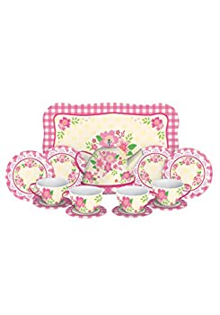 【中古】(未使用･未開封品)ブリキ玩具ファンシーTin Tea Set Pretend Role Playレッド