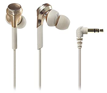 【中古】【非常に良い】audio-technica SOLID BASS カナル型イヤホン 重低音 ハイレゾ音源対応 シャンパンゴールド ATH-CKS770X CG