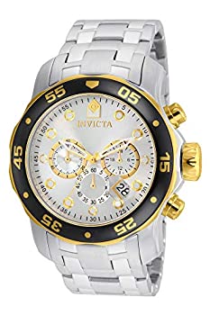【中古】(未当て嵌める･未開封品)Invicta Men\u0027s Pro Diver 80040 Silver Stainless-Steel Plated Swiss Parts Chronograph Dress Watch