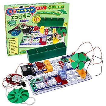 【中古】(未使用･未開封品)電脳サーキット エコロジー【正規品】日本語実験ガイド付き 自然エネルギー発電の仕組みを学ぶ SnapCircuits GREEN