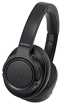 【中古】【非常に良い】audio-technica ワイヤレスヘッドホン Bluetooth マイク付き ノイズキャンセリング 密閉型 ブラック ATH-SR50BT BK