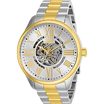 【中古】Invicta Men\u0027s 27557 Objet D Art Automatic 3 Hand Silver Dial Watch