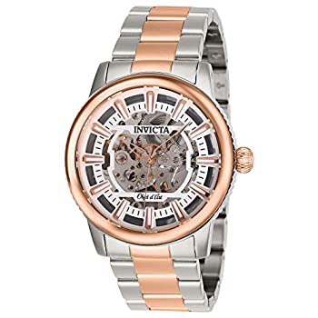 【中古】Invicta Men\u0027s 27590 Objet D Art Automatic 3 Hand Silver Dial Watch