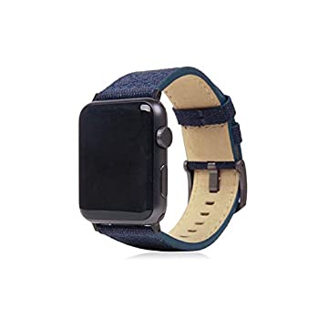 【中古】SLG Design Apple Watch 42粍 44粍用 ダンス楽隊 帆布地 本革 Wax Canvas 米国海軍 アップルウォッチ 胴締め series1 series2 series3 series4