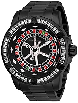 【中古】Invicta Men\u0027s 28715 Specialty Automatic 3 Hand Black Red Green Silver Dial Watch