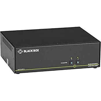 【中古】【非常に良い】Black Box NIAP 3.0 セキュア 2ポート シングルヘッド DisplayPort KVMスイッチ - 2コンピューター - 1ローカル(S)ユーザー - 3840 x 2160-4 x U
