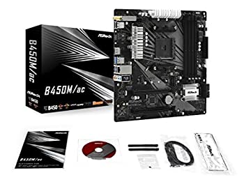 【中古】Asrock B450M/AC AM4 B450 お母さんゲーム盤