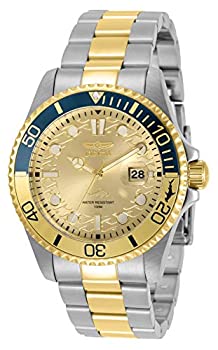 【中古】(未当て嵌める･未開封品)Invicta Men\u0027s 30948 Pro Diver Quartz 3 Hand Gold Dial Watch