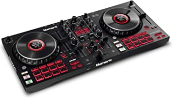 【中古】【非常に良い】Numark DJコントローラー 4デッキ タッチセンサー搭載ジョグホイール Serato DJ Lite FXパドル オーディオインターフェイス Mixtrack Platinum F