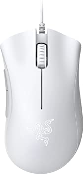 【中古】Razer DeathAdder Essential - Mercury White ゲーミングマウス 有線 5ボタン 6400 DPI オプティカルセンサー エルゴノミック形状 【日本正規代