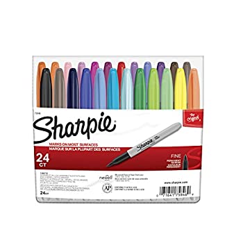 【中古】【非常に良い】Permanent Markers Fine Point Assorted 24/Set (並行輸入品)