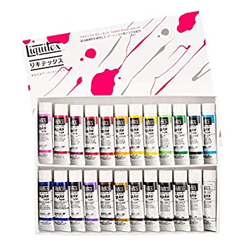 【中古】【非常に良い】リキテックス アクリル絵具 リキテックスカラー レギュラータイプ 24色セット ミキシング 20ml(6号)｜スカイマーケットプラス