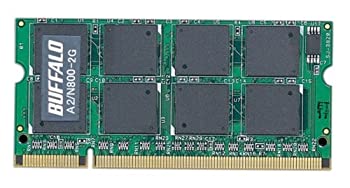 【中古】BUFFALO PC2-6400 800MHz対応 200Pin用 DDR2 S.ODIMM for Mac 2GB A2/N800-2G