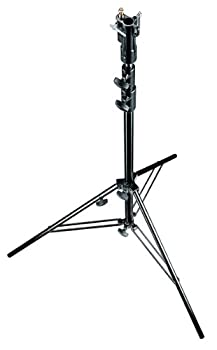 【中古】(未当て嵌める･未開封品)Manfrotto アルミシニアスタンド黒 軽銀製 007BU