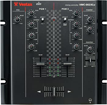【中古】Vestax DJミキサー VMC-002XLu TUB オーディオインターフェイス内蔵 3バンドアイソレーター/XLR出力端子搭載