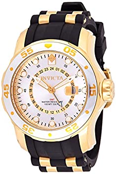 【中古】(未当て嵌める･未開封品)Invicta Men\u0027s 6995 Pro Diver Collection GMT Silver Dial Black Polyurethane Watch