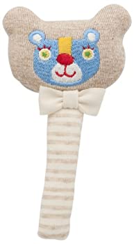 【中古】(未当て嵌める･未開封品)DAD-WAY Amorosa  ラトル  ガラガラ オーガニック・スティックラトル くま TYAR02402