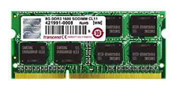 【中古】Transcend ノートPC用メモリ PC3-12800 DDR3 1600 8GB 1.5V 204pin SO-DIMM TS1GSK64V6H
