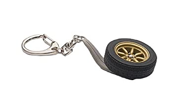 【中古】(未使用･未開封品)AUTOartDESIGN 8スポーク ホイール・キーチェーン (ゴールド) 完成品
