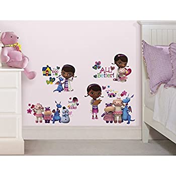 【中古】(未使用・未開封品)RoomMates Doc Mcstuffins 剥がして貼るウォールデカール、マルチカラー|スカイマーケットプラス