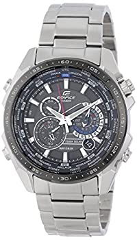 【中古】(未当て嵌める･未開封品)Casio Men\u0027s Edifice EQS500DB-1A1 Silver Stainless-Steel Quartz Watch with Black Dial【並行輸入】
