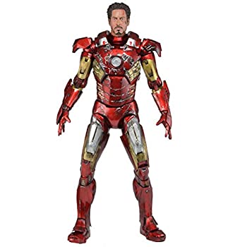 【中古】Neca アベンジャーズ バトル ダメージド アイアンマン 1/4 スケール アクション フィギュア [並行輸入品]