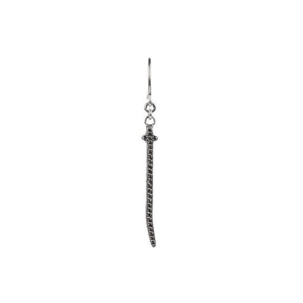 CHROME HEARTS CROSS EARRING BLACK DIAMOND PAVE RIGHT SIDE クロムハーツ はりつけ台 BLACK DIAMOND PAVE （右寄り）