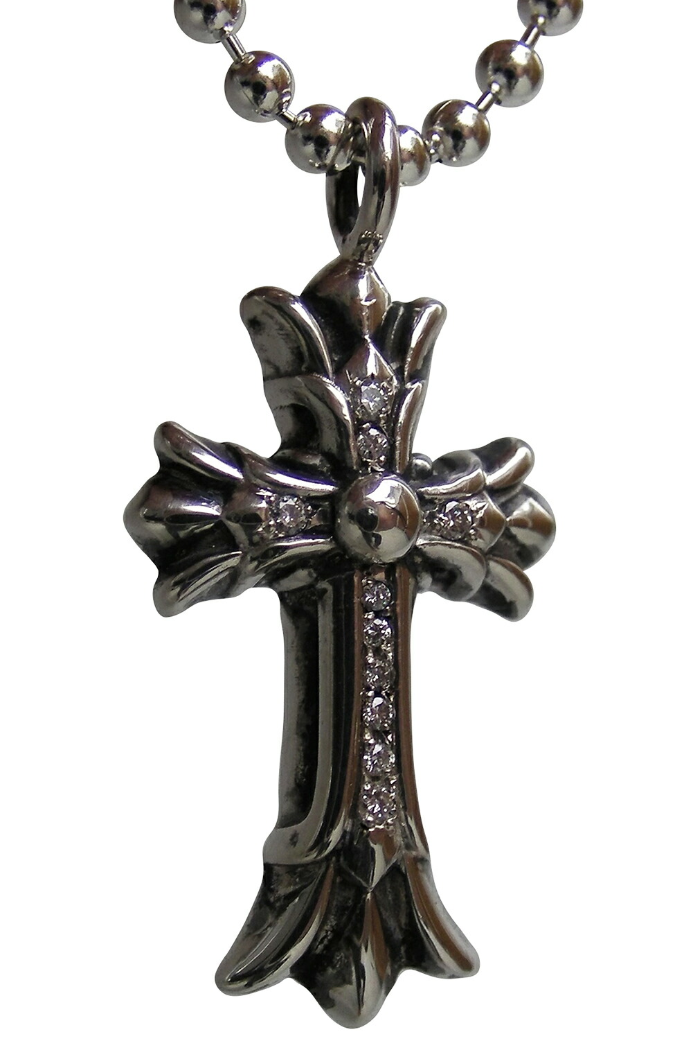 +CHROME HEARTS+ CH プラス 安全ピン ダイアモンド ネックレス CHROME HEARTS+ CH プラス 安全ピン ダイアモンド ネックレス