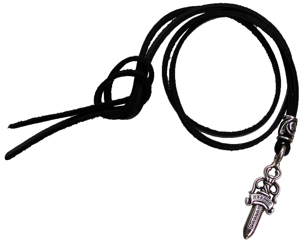 SALE／95%OFF】 CHROME HEARTS DOUBLE DAGGER PENDANT W LEATHER