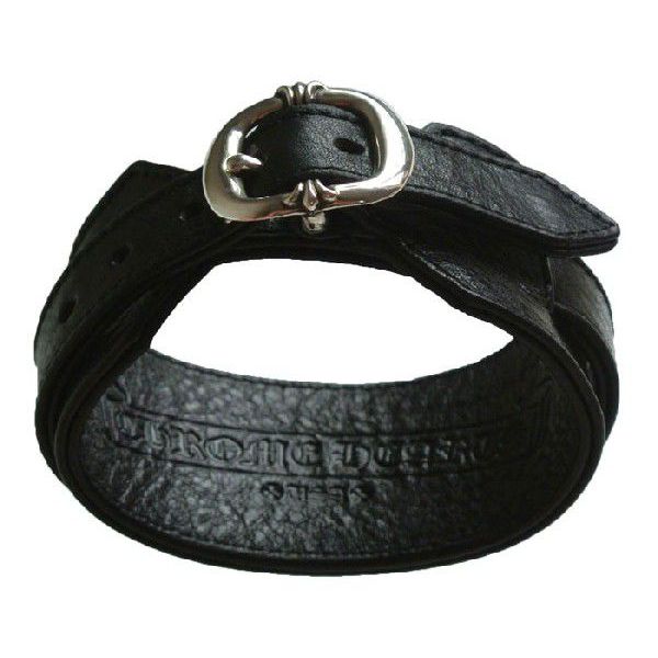 SKYTREK Chrome hearts R&R buckle black leather bracelet Rakuten