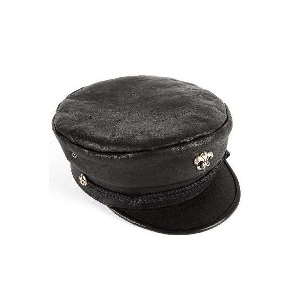 【楽天市場】CHROME HEARTS STABBIN CAPTAIN LEATHER HAT クロムハーツ STABBIN キャプテンレザー