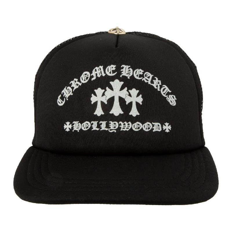 完成品 CHROME HEARTS TRUCKER CAP KING TACO BLACK クロムハーツ