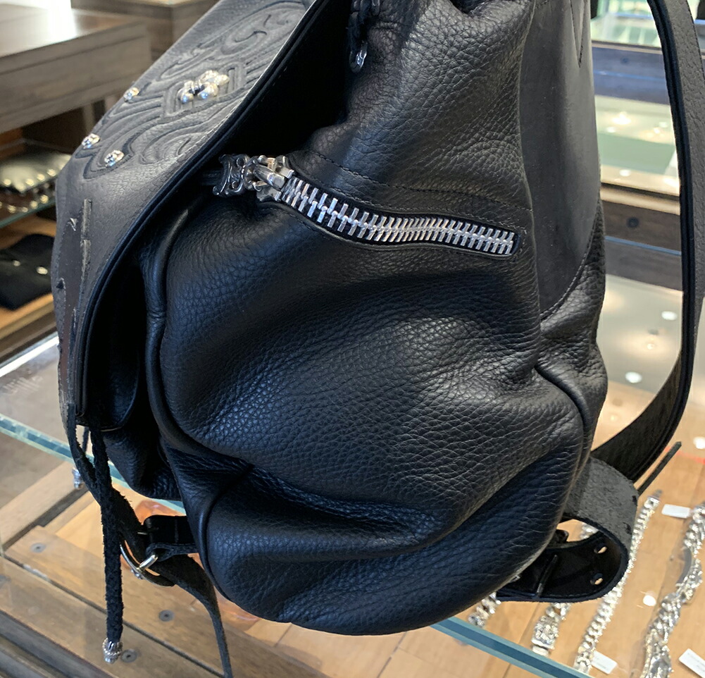 【楽天市場】CHROME HEARTS LEATHER BACKPACK SMALL BS FLEUR クロムハーツ レザー バックパック