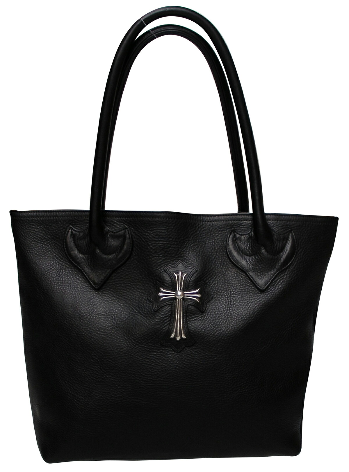 クロムハーツ　トートバック CHROME HEARTS BLACK LINED TOTE BAG W/LG CROSS クロムハーツ