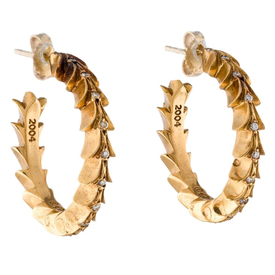 CHROME HEARTS HOOP CROSS EARRING 22K DIAMOND クロムハーツ　フープ　クロスピアス 22K ダイヤ