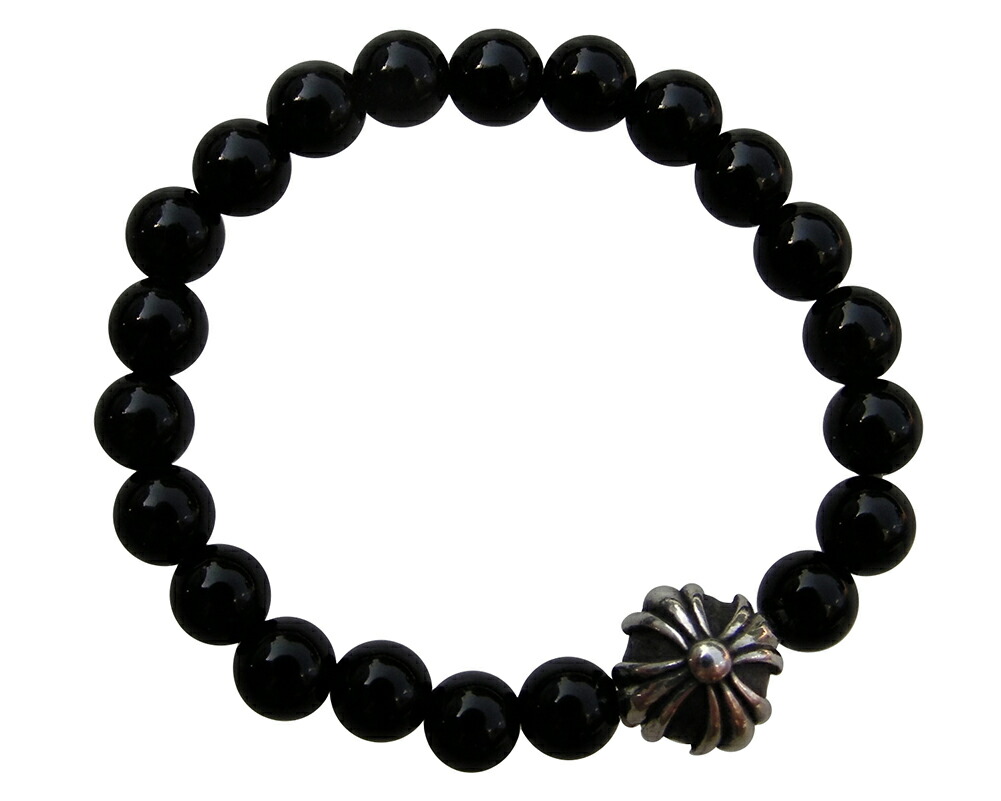 楽天市場】CHROME HEARTS BLACK 4MM BLACK TOURMALINE & 1 SILVER BEADS BRACELET  クロムハーツ ブラックビーズブレスレット シルバービーズ 4mm : SKYTREK