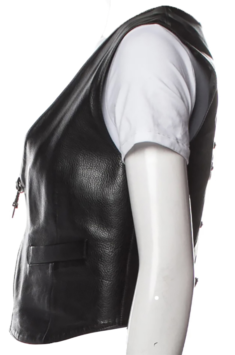 CHROME HEARTS LEATHER シルバースター VEST レザーベスト SILVER STAR