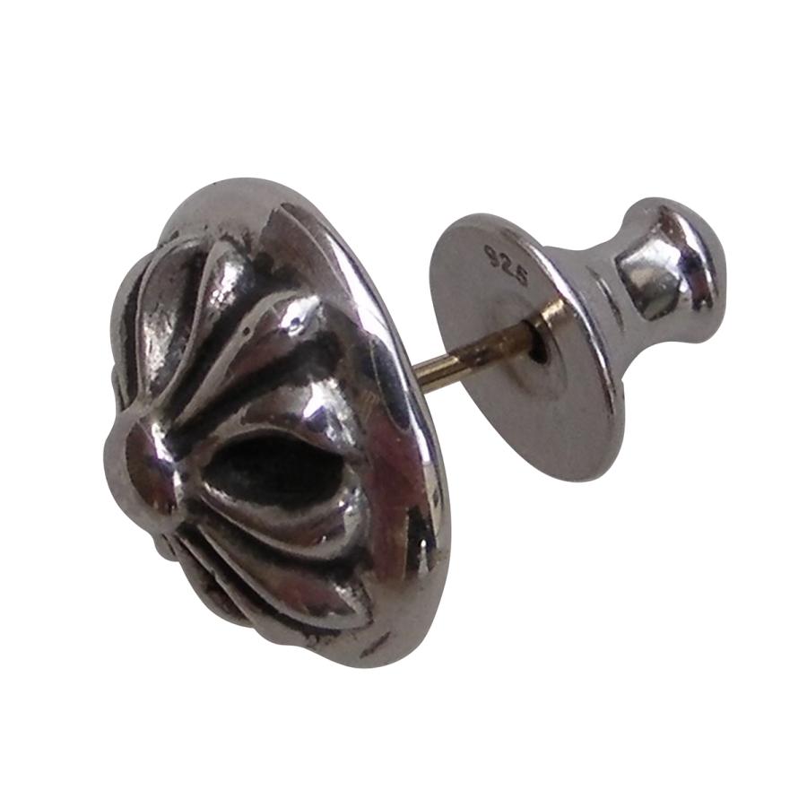 CHROME HEARTS CROSSBALL STUD EARRING ( SINGLE ) クロムハーツ クロスボール スタッズピアス  しろがね色【中古】