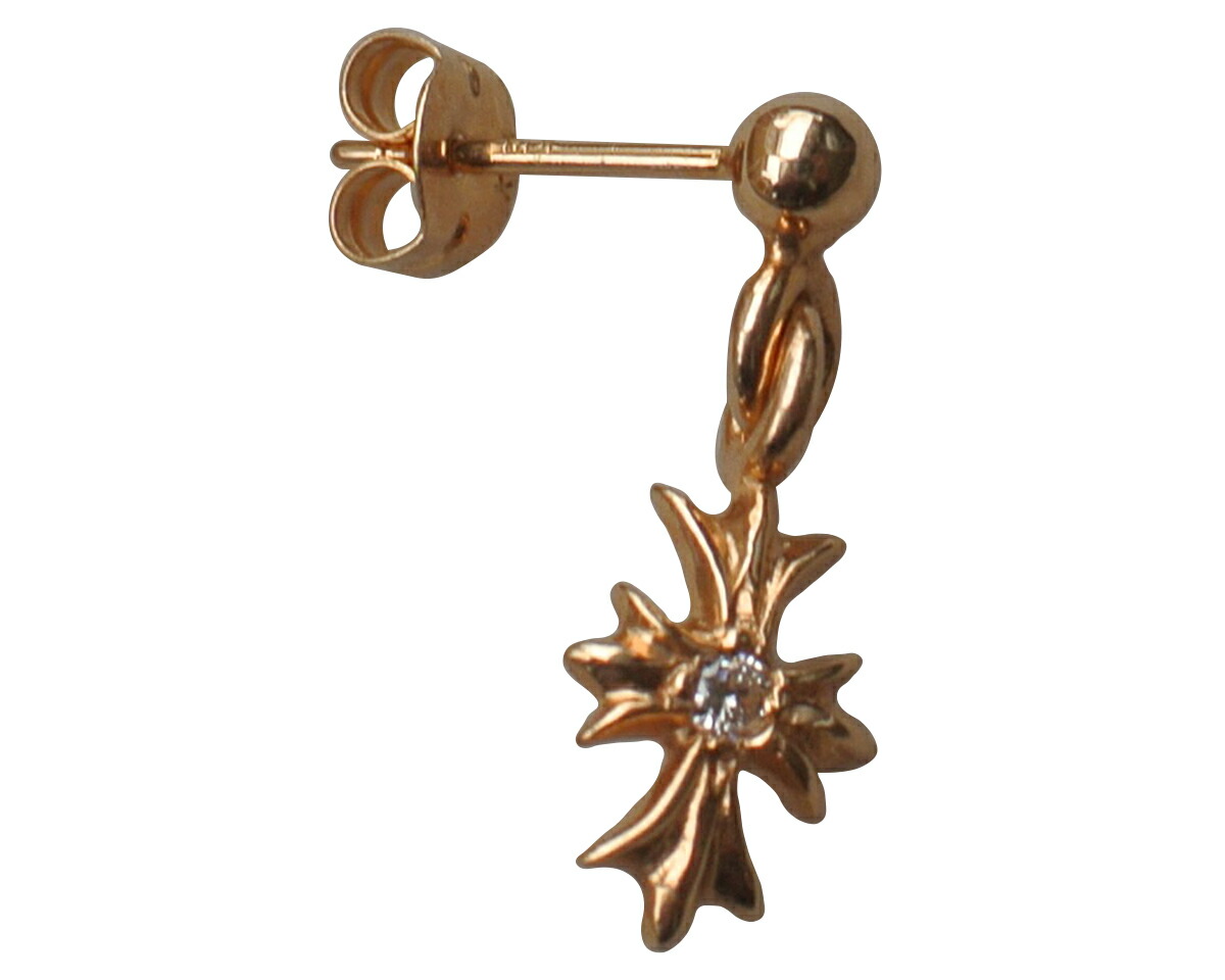 楽天市場】CHROME HEARTS TINY E CROSS DROP 22K EARRING DOUBLE