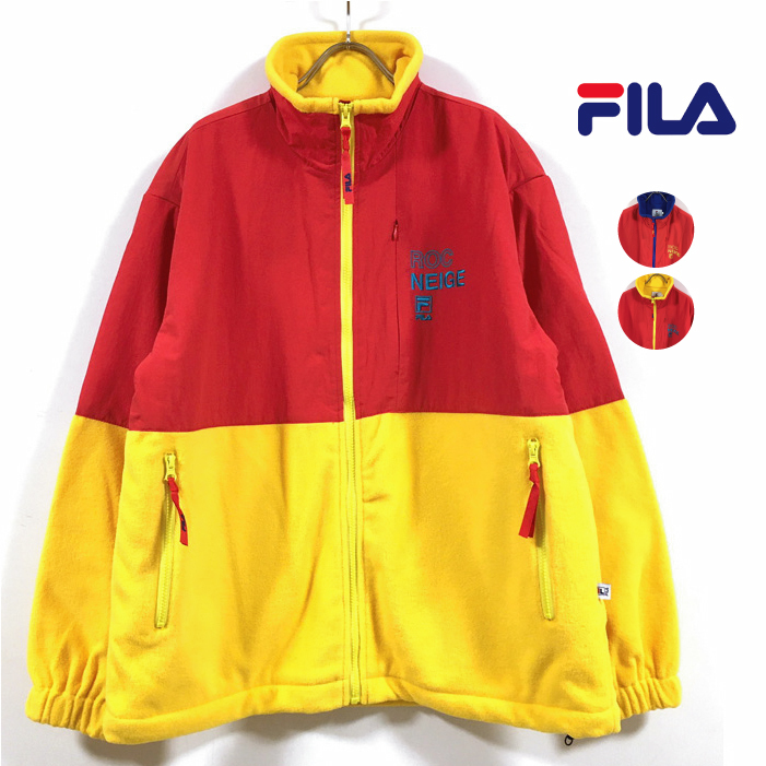 楽天市場 Fila フィラ スタンドカラー 切替 フリース ブルゾン ジャケット 長袖 メンズ 送料無料 オーバーサイズ アウター ストリート ファッション ビッグシルエット スポーツ ストリートブランド ストリート系 ファッション カジュアル 赤 青 黄 Slab