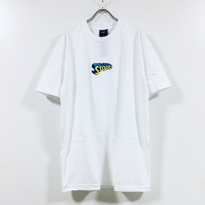 楽天市場 Huf ハフ Stoops Man 半袖 Tシャツ メンズ 送料無料 Hufworldwide ショートスリーブ ストリート系 ファッション ブランド カジュアル スケーター スケート スケートボード 白 ホワイト ホットライム M L Slab