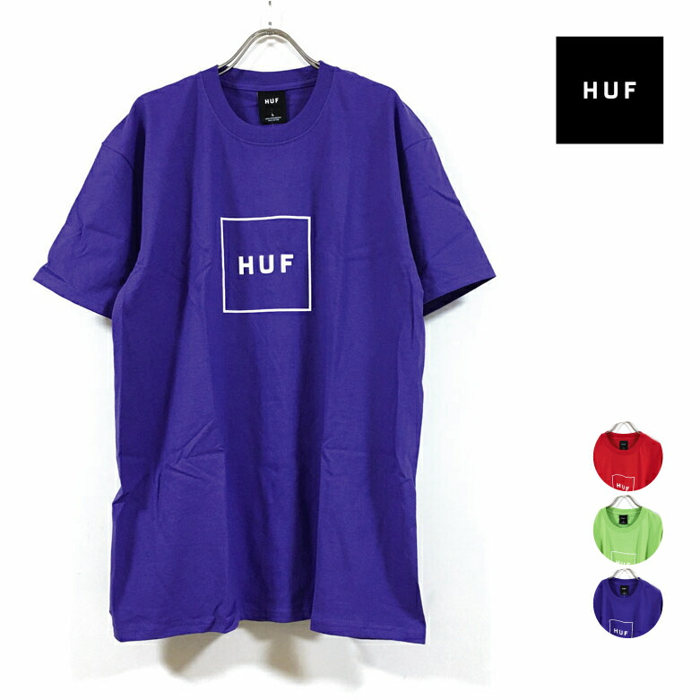 楽天市場 Huf ハフ Essentials Box Logo Tシャツ 半袖 メンズ 送料無料 Hufworldwide 半袖tシャツ ストリート系 ヒップホップ Hiphop ファッション ブランド スケーター スケートボード 赤 レッド ライムグリーン 紫 パープル M L Xl Slab