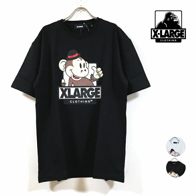 Xlarge エクストララージ Keith 半袖 Tシャツ メンズ 送料無料 X Large イラスト ロゴ プリント Tshirt トップス ストリート系 ブランド ワーク ヒップホップ Hip Hop ファッション スケートボード スケーター 白 White 黒 Black Arganita Tn